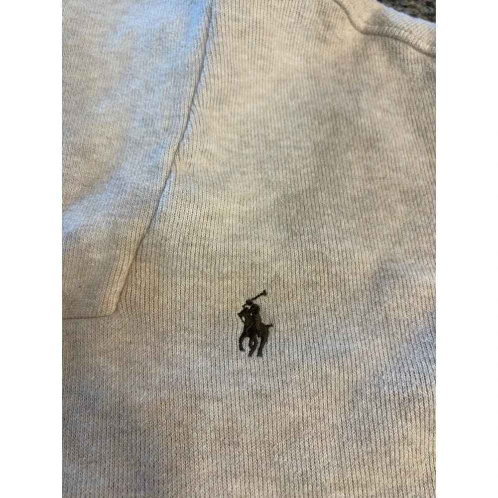 Polo Ralph Lauren Men's Light Tan Cotton Knit Mock Neck Pullover Sweater‎ M